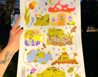 froggies A3 Risograph print