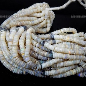 Australian Opal Tyre Beads, Plain Australian Opal Beads, Australian Opal Gemstone Wheel Shape 4 To 5 mm Strand 16 Inches