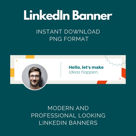 Instant Download LINKEDIN BANNER for your LinkedIn personal profile PSD ...