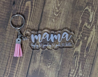 Personalized mama keychains