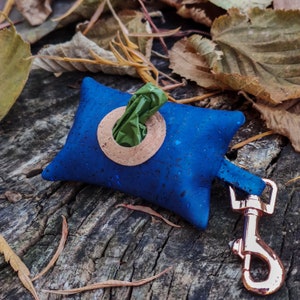 Vegan Cork Leather Poop Bag Holder, Eco-Friendly Cork Poop Bag Holder, Sustainable Cork Poop Bag Holder