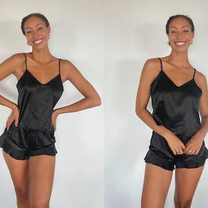 Satin Cami Pajama, Bridesmaid Cami Sets, Cami Sets, Bridesmaid Cami, Bridal Cami Set, Cami Camisole Set, Cami Silk Top