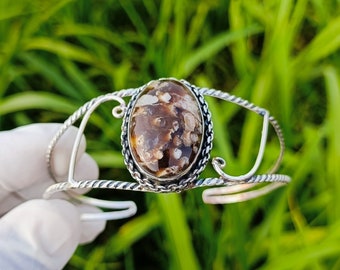 Wild Horse 925 Sterling Silver Cuff Bangle - Handmade Adjustable Bracelet