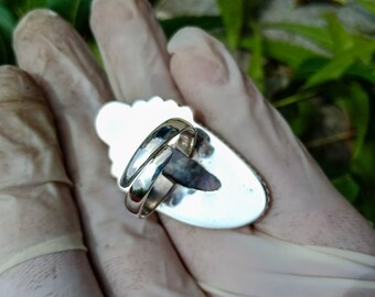 ゴールド　ハウライトリング ハウライトリング：ハンドメイド925スターリングシルバーメッキ、18K