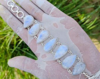 Sterling Silver Goddess Freya Pendant Rainbow Moonstone