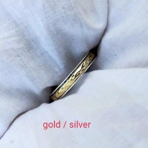Spinner Ring, Hammered Ring, 925 Silver  Ring, 14k Gold plated Ring, Anxiety Ring, Spinner Gold Ring, Silver Spinner Ring, Woman Ring