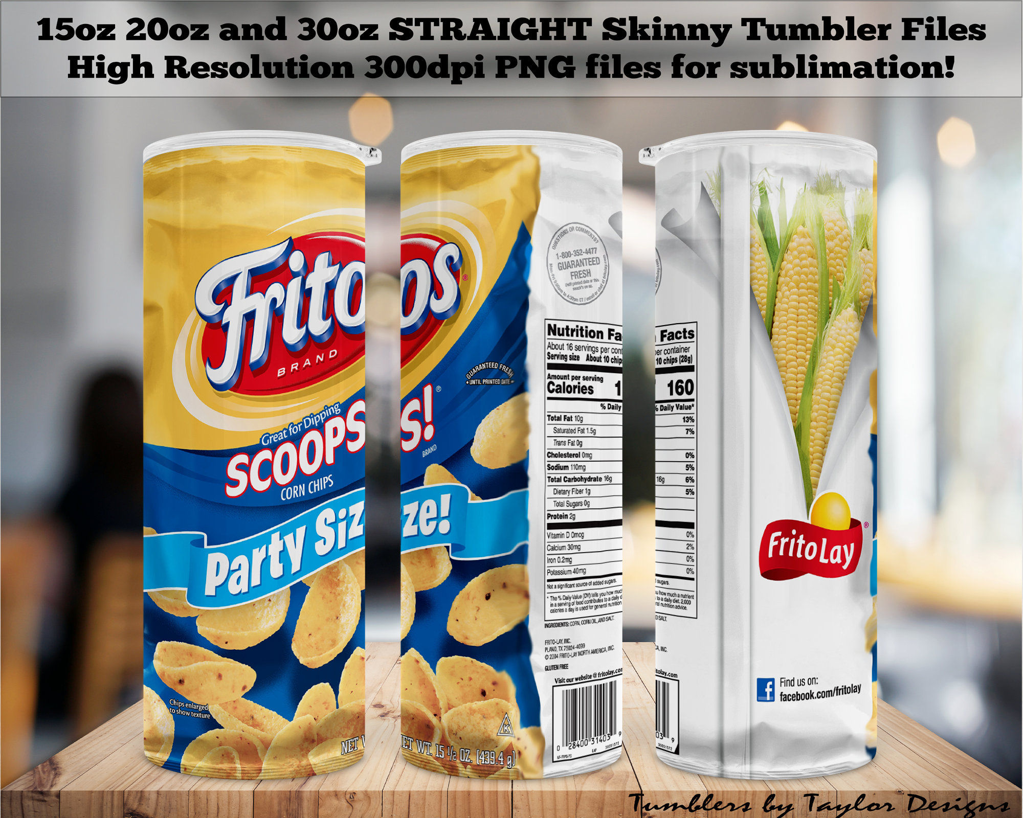 Fritos Scoops 3 file sizes Tumbler Files for 15oz 20oz and Etsy