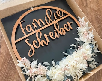 Türkranz/-schild für Familie als Hochzeitsgeschenk, Geburtstagsgeschenk oder zur Deko