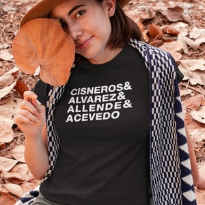Hispanic Authors List of Names Tshirt Latinx Heritage