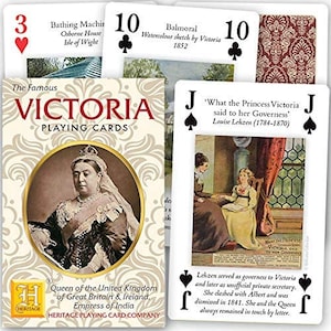 Queen Victoria-standaardset van 52 speelkaarten + jokers