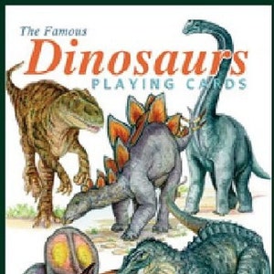 Juego estándar de 52 naipes + comodines de dinosaurios