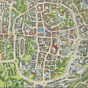 Paisajes urbanos Callejero De Canterbury 400 Piece Jigsaw Puzzle 470mm x 320mm (hpy)