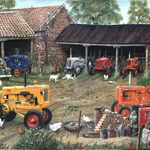 Puzzle de 1000 pièces de la collection de tracteurs classiques 690 mm x 480 mm