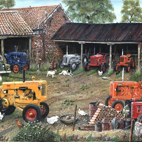 Classic Tractor Collection 1000 piece jigsaw puzzle 690mm x 480mm
