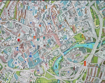 Cityscapes Street Map Of Derby 400 Piece Jigsaw Puzzle 470mm x 320mm (hpy)