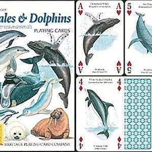 Juego de 52 Naipes Ballenas y Delfines + Comodines