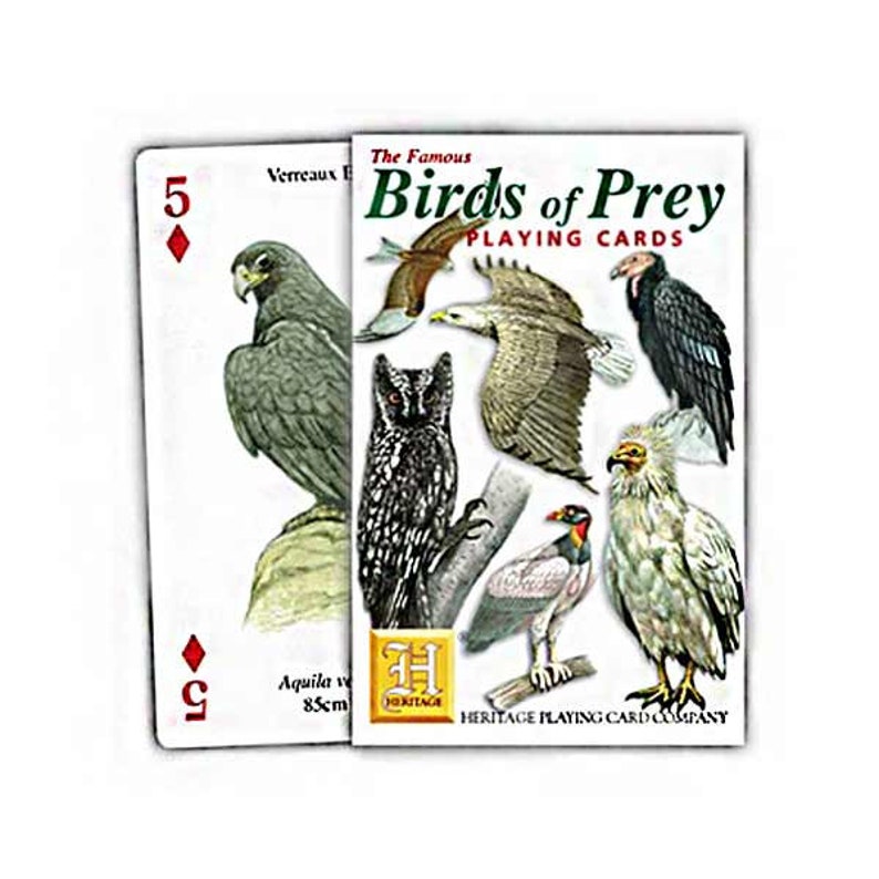 Birds of Prey Standard Set of 52 Playing Cards Jokers Etsy UK