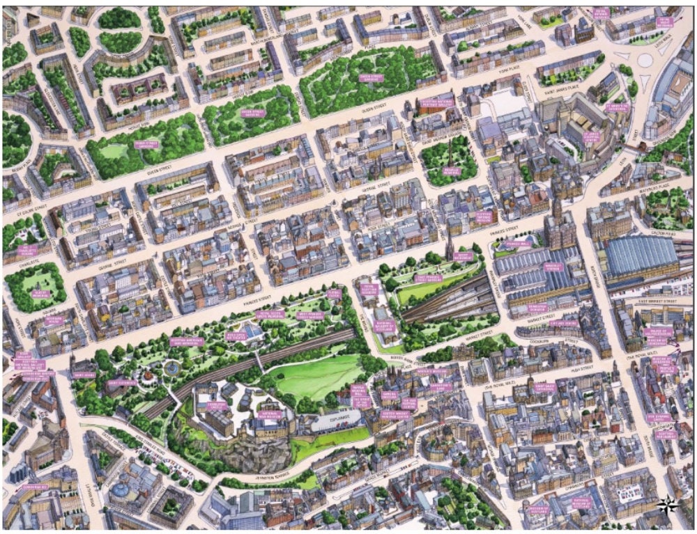 Cityscapes Street Map of Edinburgh 400 Piece Jigsaw Puzzle 470mm X ...