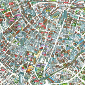 Stadtansichten Straßenkarte von Manchester 400 Teile Puzzle 470 mm x 320 mm (hpy)