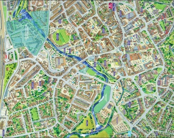 Cityscapes Street Map Of  Taunton  400 Piece Jigsaw Puzzle 470mm x 320mm (hpy)