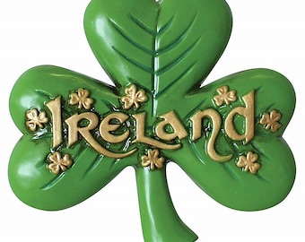アイルランドのシャムロックセラミック冷蔵庫マグネット