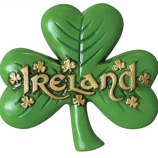 Ireland Shamrock ceramic fridge magnet