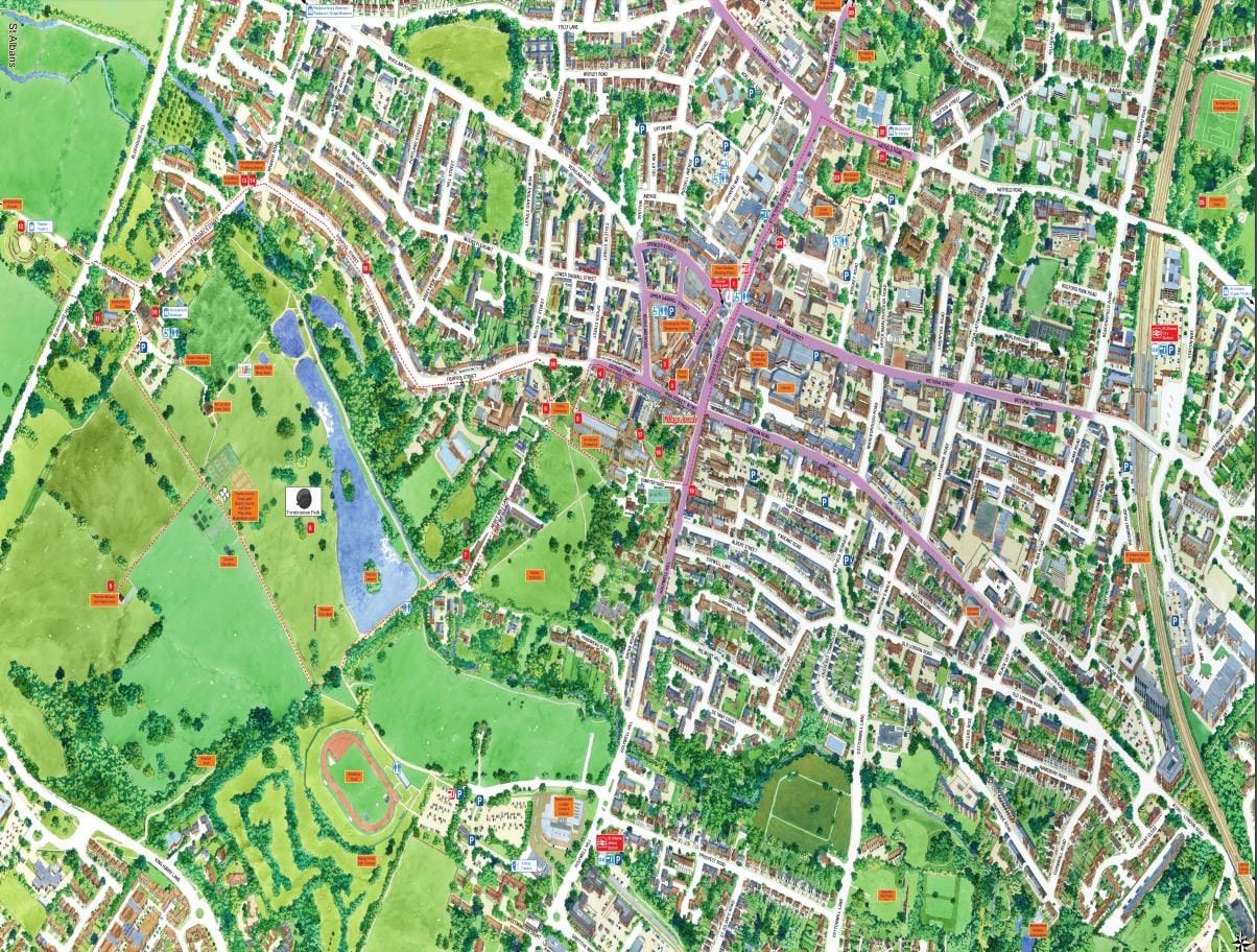 Cityscapes Street Map of St Albans 400 Piece Jigsaw Puzzle Etsy UK