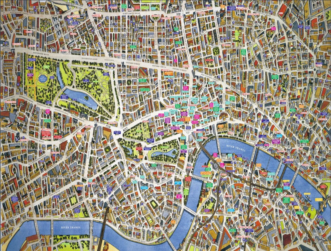 Cityscapes Street Map of London 400 Piece Jigsaw Puzzle 470mm X 320mm