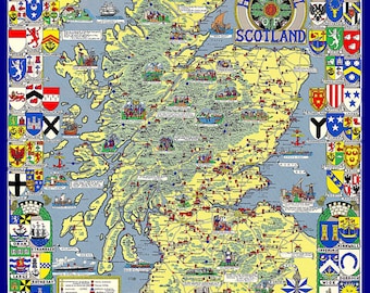 Historical Map Of Scotland 1000 piece jigsaw puzzle 690mm x 480mm