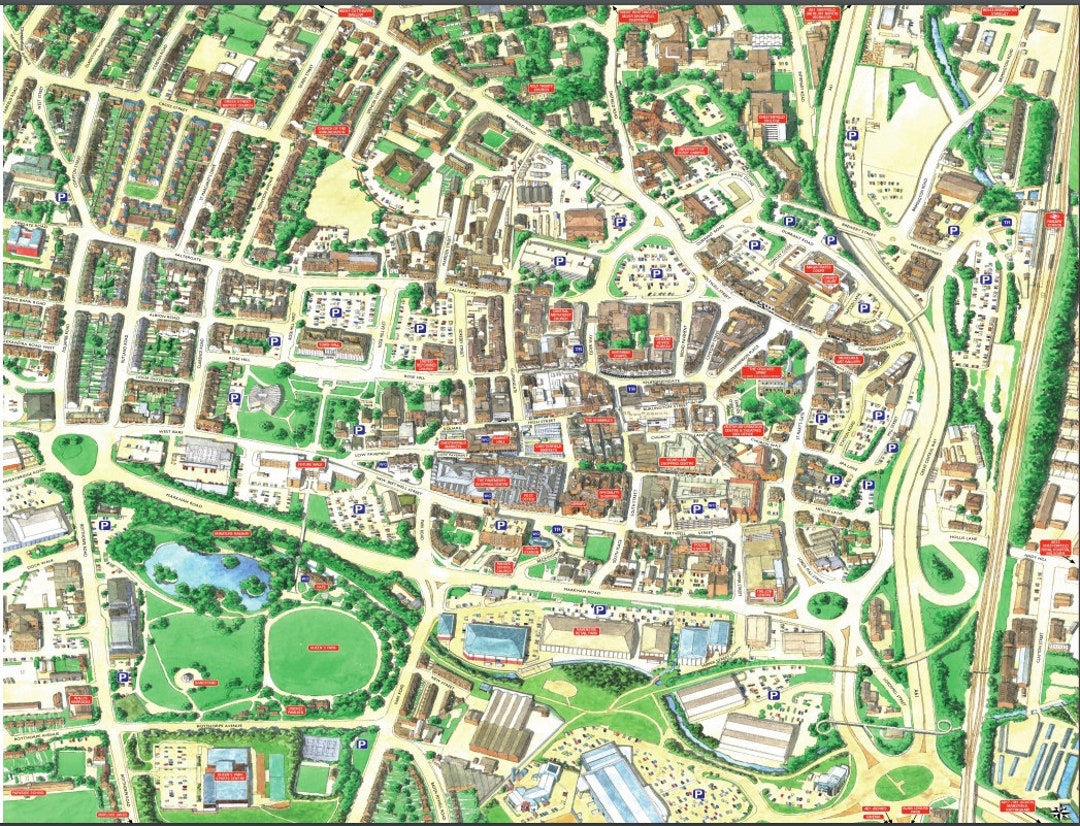 Cityscapes Street Map of Chesterfield 400 Piece Jigsaw Puzzle Etsy