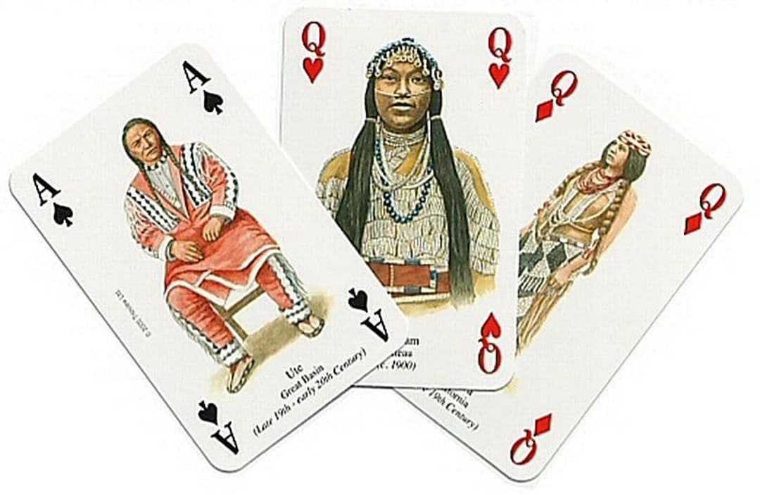 Native Cardd Native American Tribes Standard Set of 52 Playing Cards + Jokers - Etsy UK