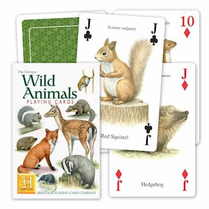 Jeu de 52 cartes à jouer Animaux sauvages + jokers