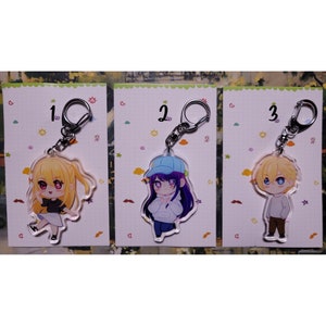 Oshi No Ko (My Star) Chibi Character Keychains - Ai, Aqua, Ruby