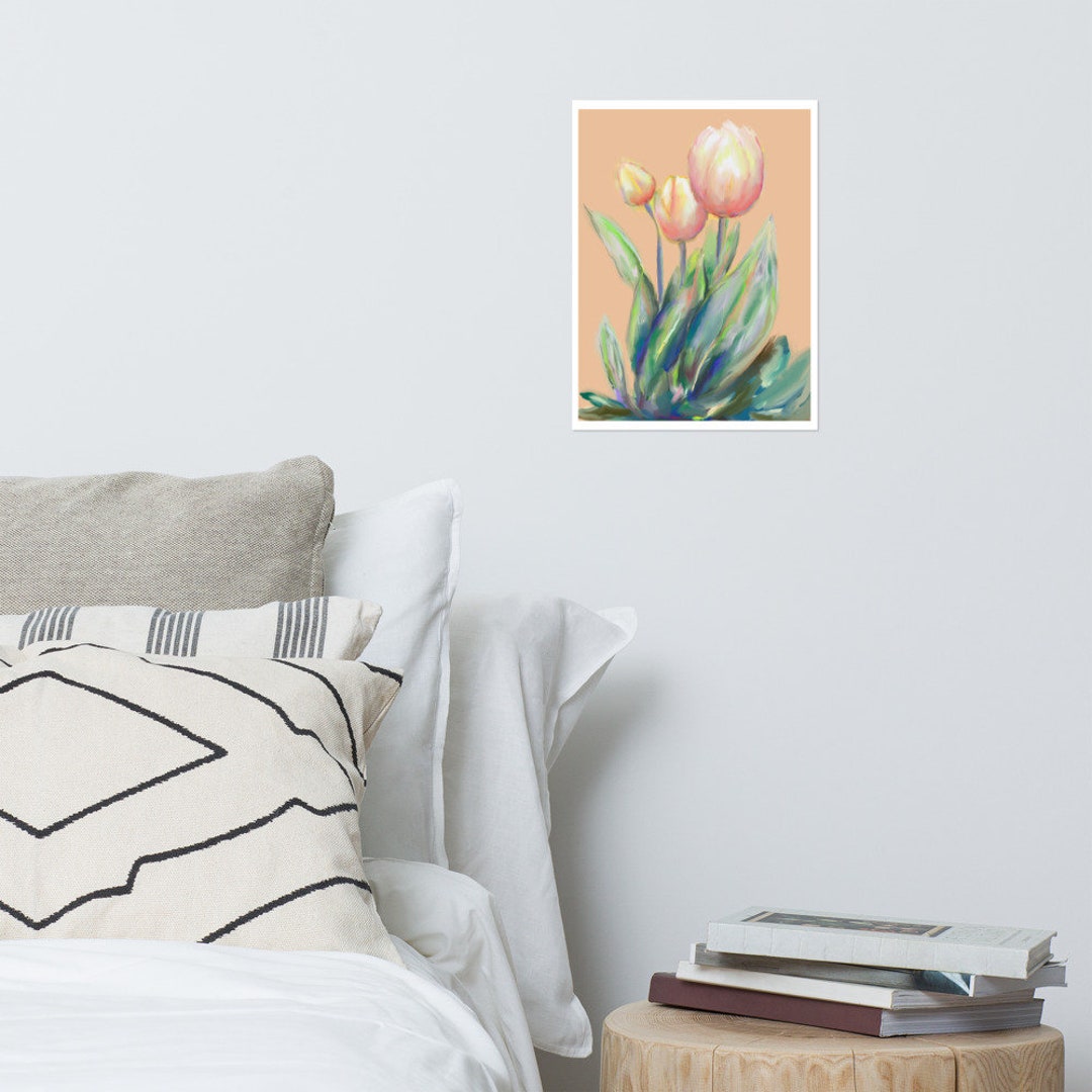 Elegant Tulip Floral Art Poster - Botanical Wall Decor - Nature ...