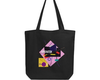 Abstract tote bag, reusable shoulder bag, eco bag, reusable grocery bag, gym bag, gift for her