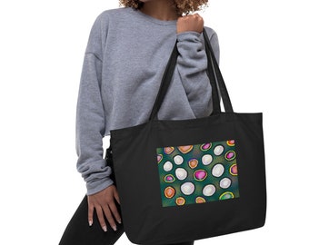 Abstract tote bag, reusable shoulder bag, eco bag, reusable grocery bag, gym bag, gift for her