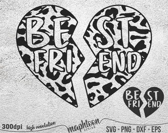 Free Free 186 Best Friends Broken Heart Svg SVG PNG EPS DXF File