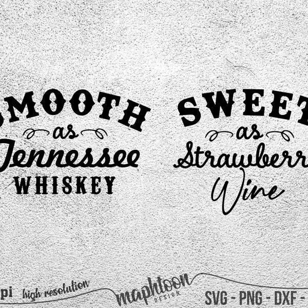 Smooth as Tennessee Whiskey SVG, whiskey SVG, southern svg, tennessee whiskey, country shirt, Tennessee svg Valentines Day, Matching Couples