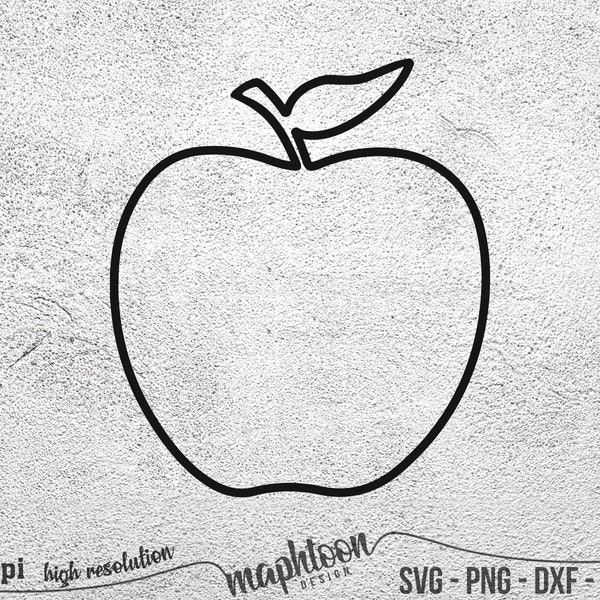 Apple outline svg, Apple Svg, Apple Clipart, Teacher Svg, School Svg, Apple png, Back to school, Fruit Svg, Apple vector