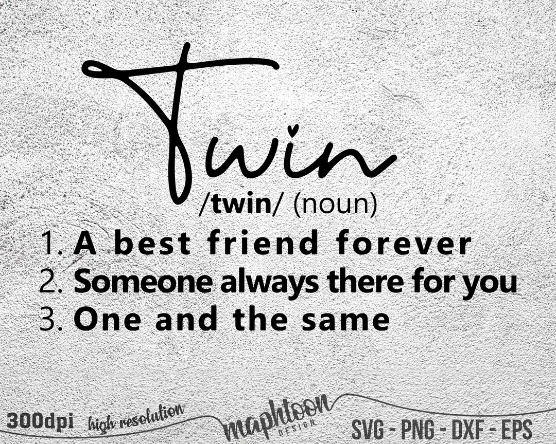 Twin Definition Svg, Twin Svg, Sibling Matching Svg, Matching Twin Svg