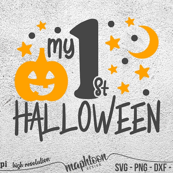 My First Halloween SVG, Halloween baby svg, first Halloween Svg, Halloween Pumpkin Shirt print, Pumpkin SVG, Silhouette Cut Files, Cricut