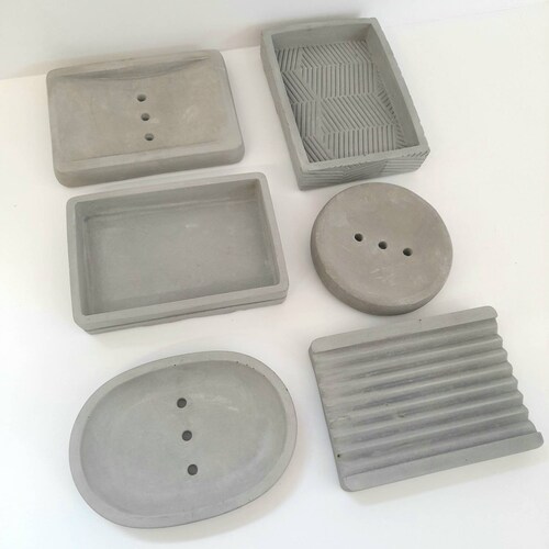 Concrete Pebble Soap Dish Etsy