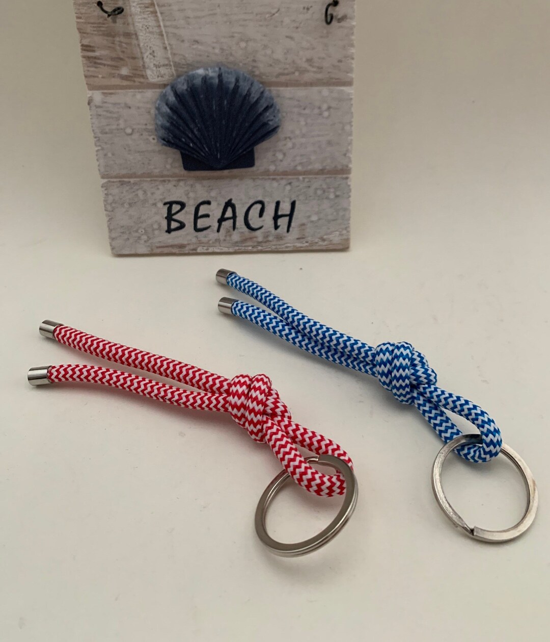 Maritime Keychain Made of Sailing Rope With Knots Etsy