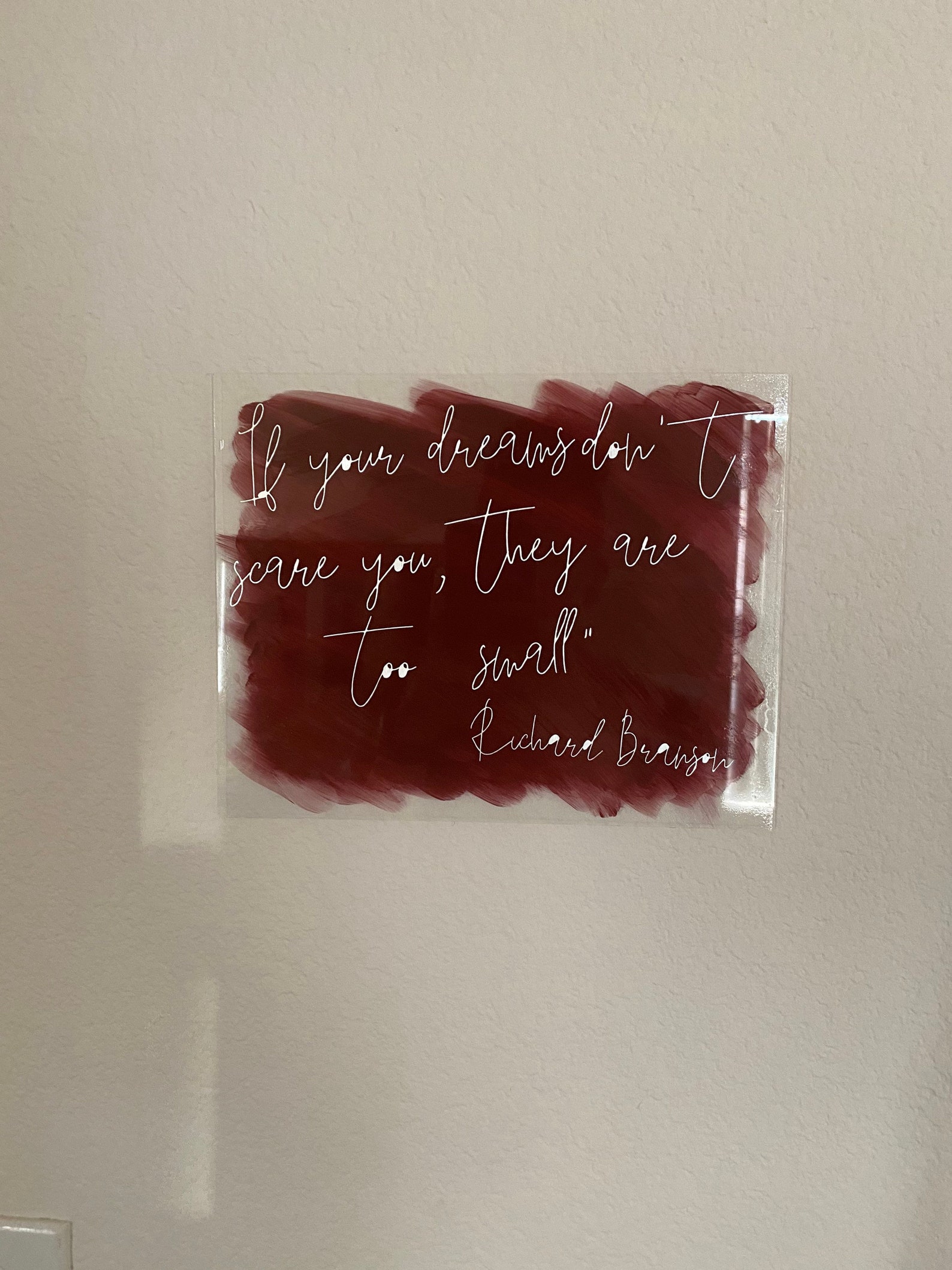 Custom Glass Wall sign Etsy