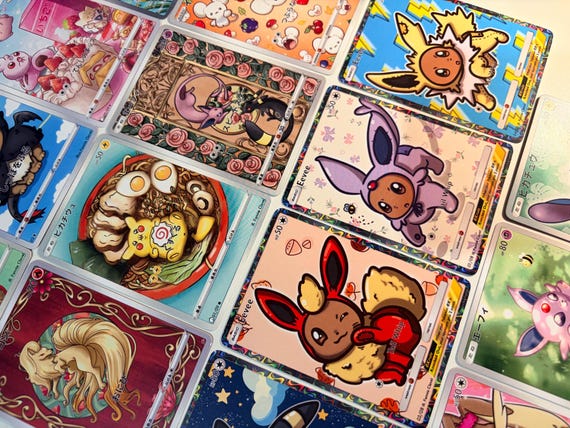 Cute Card Pokemon - Custom Card - Etsy