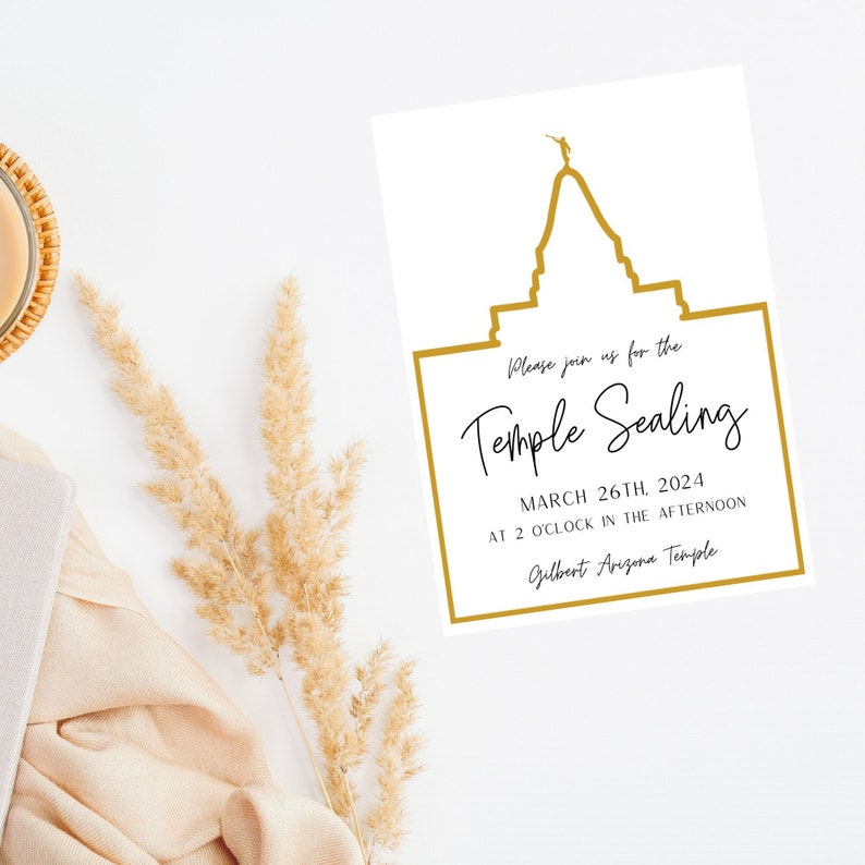 LDS Temple Sealing Invitation/ EDITABLE Etsy