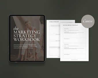 Cuaderno de estrategia de marca / Marketing / Plantilla de Canva / Branding / Plantilla de branding / Planificador / Estilo de marca / Planificador de marca