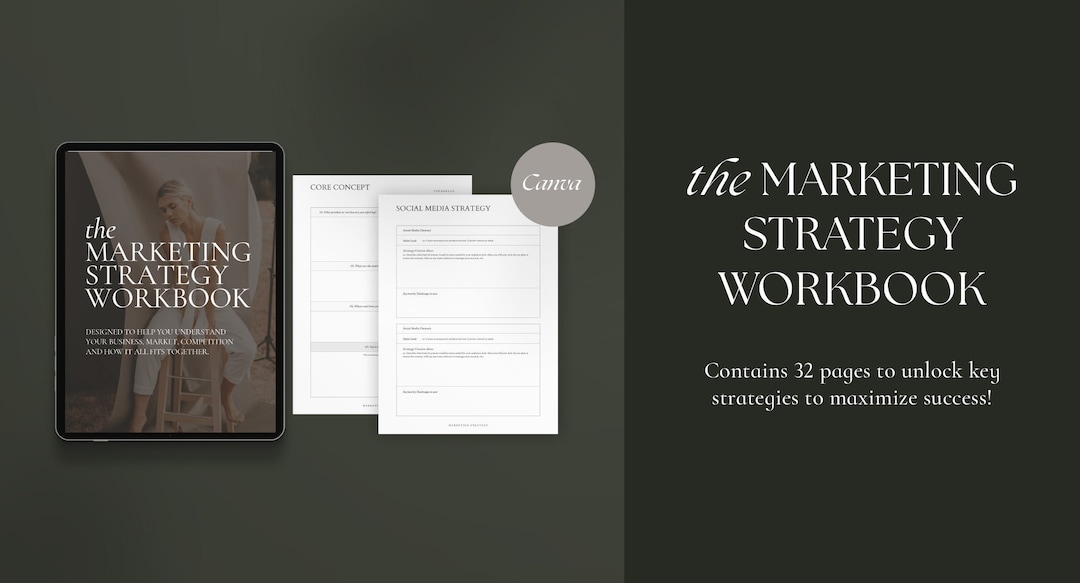 Brand Strategy Workbook | Marketing | Canva Template | Branding ...