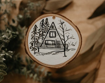 Custom Hand-painted Home/Cabin Wood Ornaments