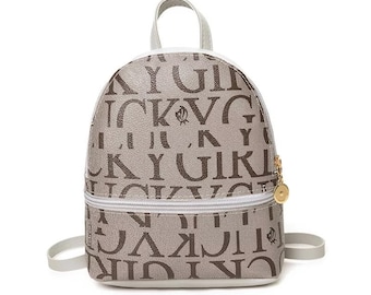 Lucky Girl Mini Backpack For Women | Leather Bag for Kids | Purses With Adjustable Strap |